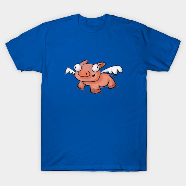 Flying Pig T-Shirt by ronnietucker